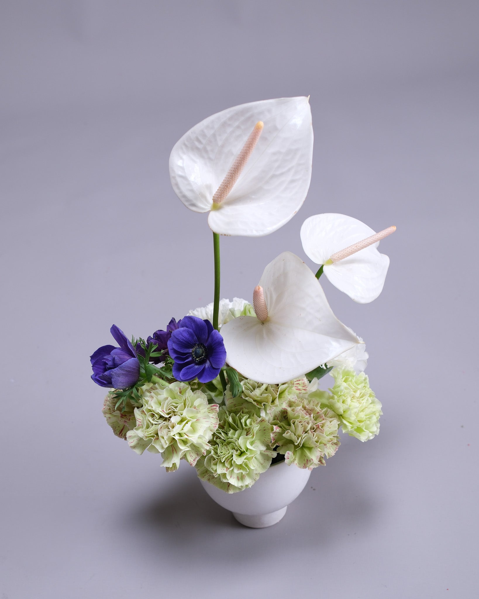 white anthurium flower arrangement Blanc Arrangement