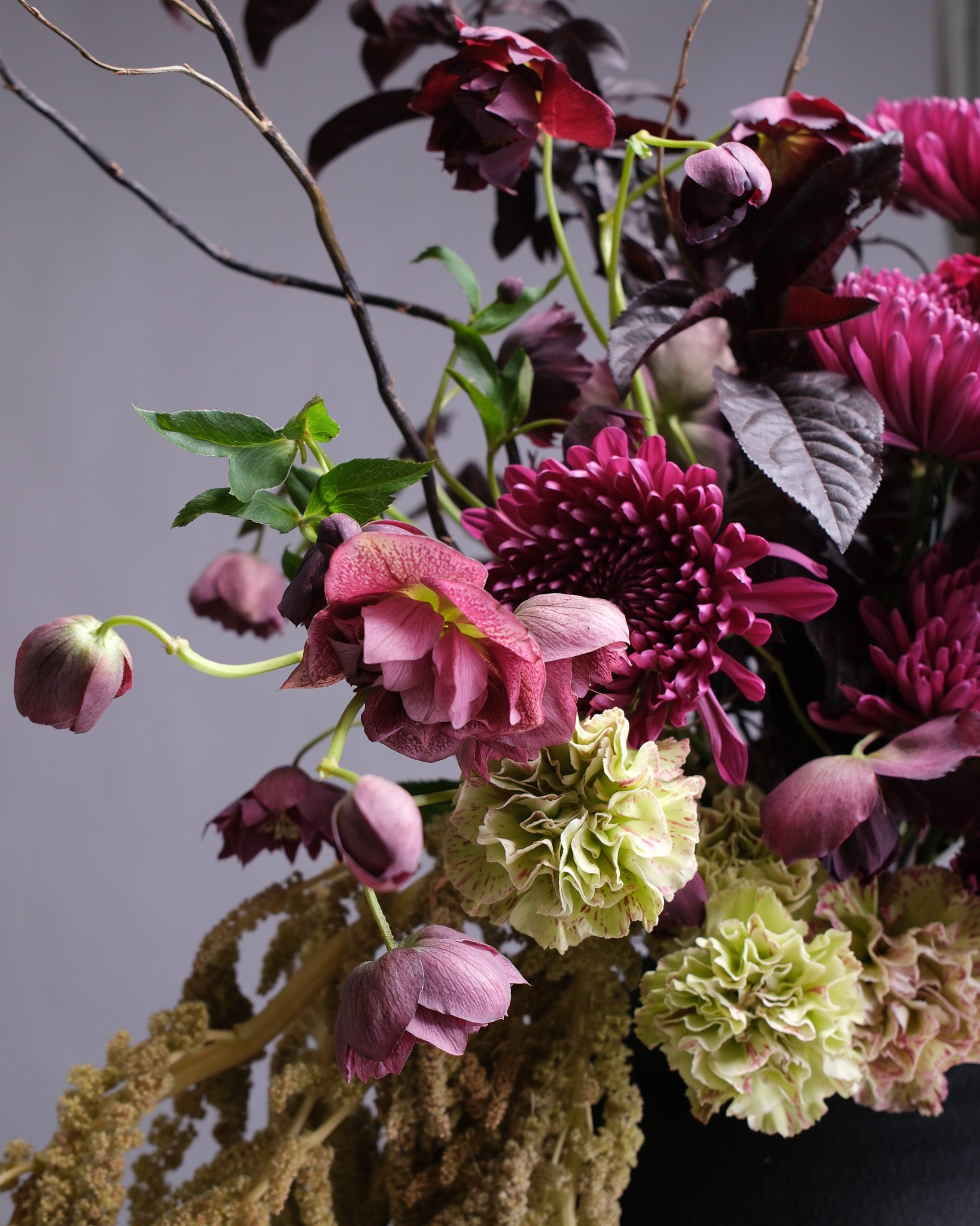 Velvet Twilight – Modern Fall Arrangement