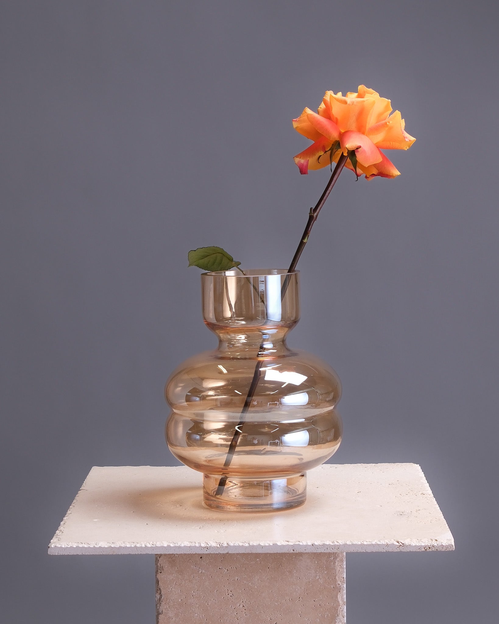 Amber Glass Vase