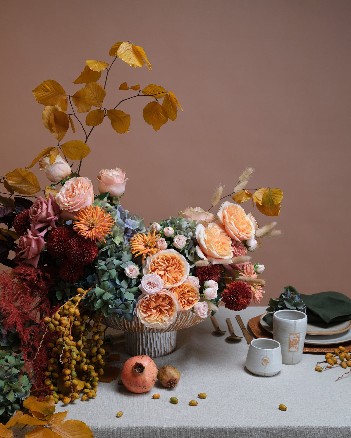 An Autumn Table with MMclay Ceramics: A Flower Icon Collaboration