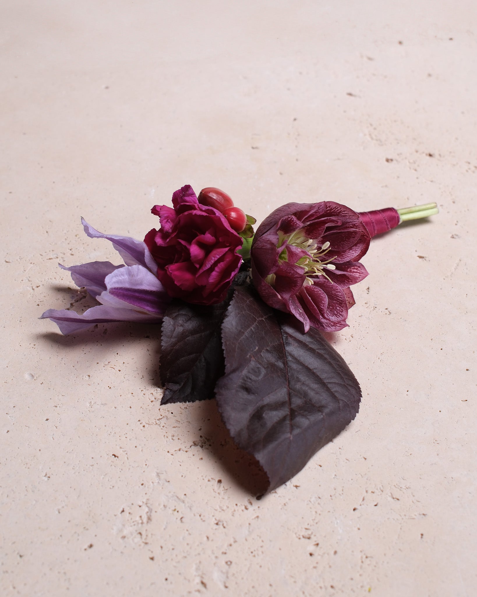 Fall Majesty Bridal Bouquet and Boutonniere