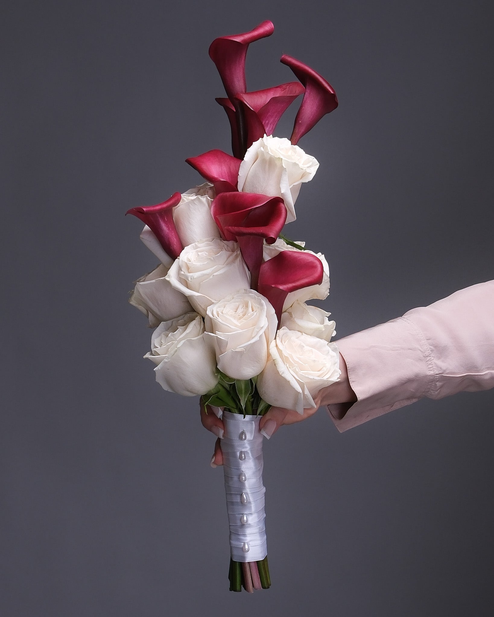 Hand-Tied Bridal Bouquet & Boutonnière