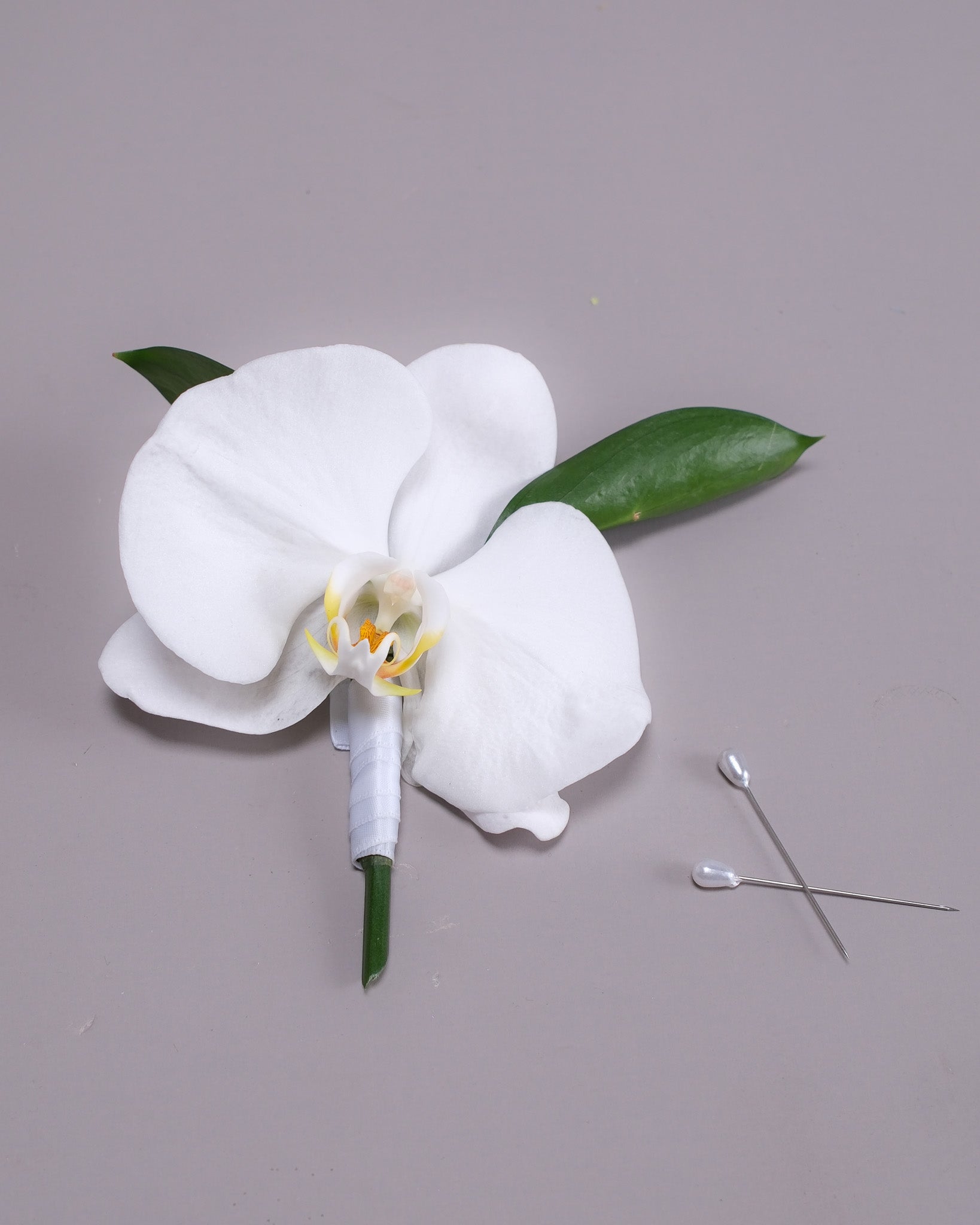 Orchids cascading bridal Bouquet & Boutonniere