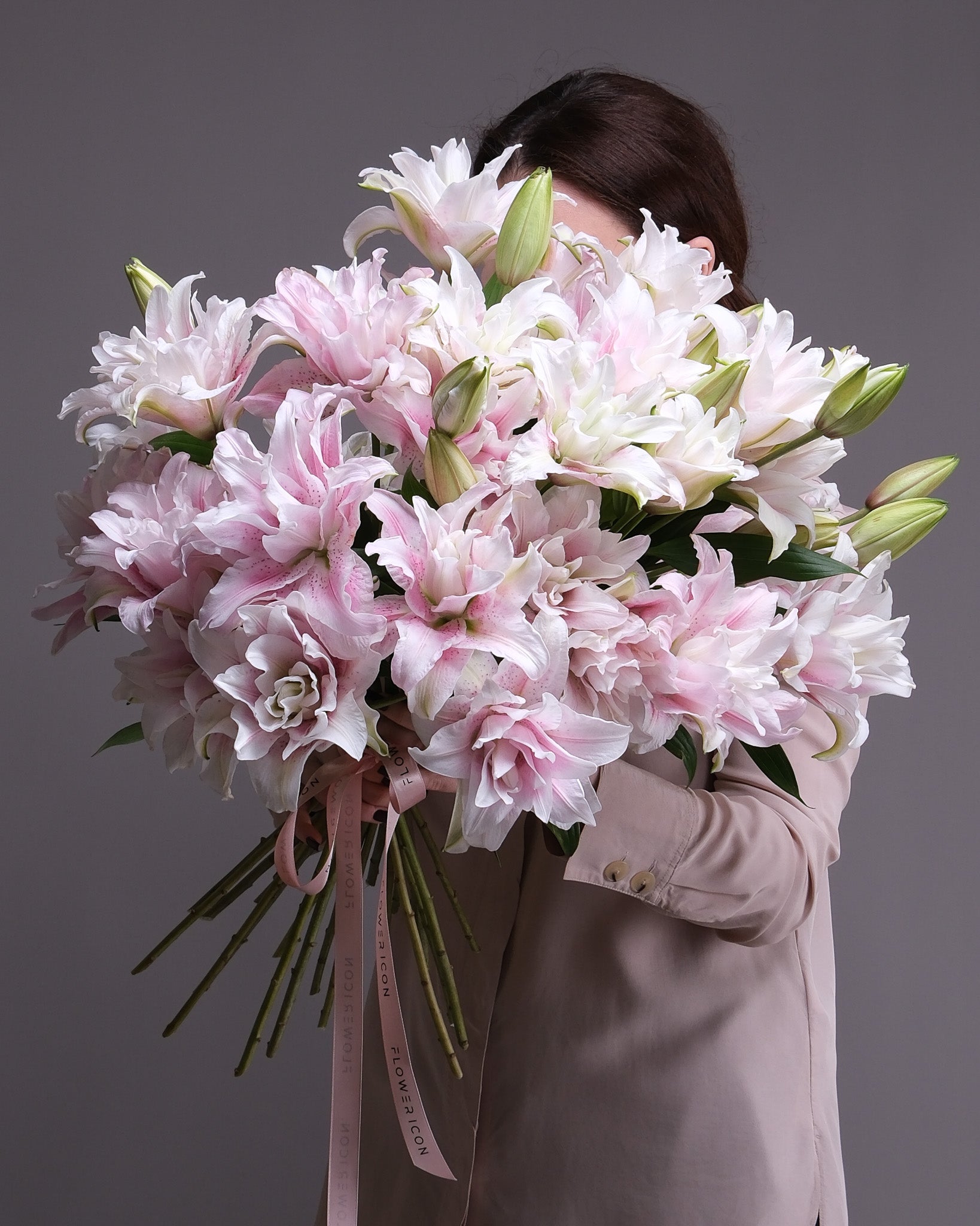 Luxury double Oriental Lily arrangement — premium flower delivery San Francisco Bay Area