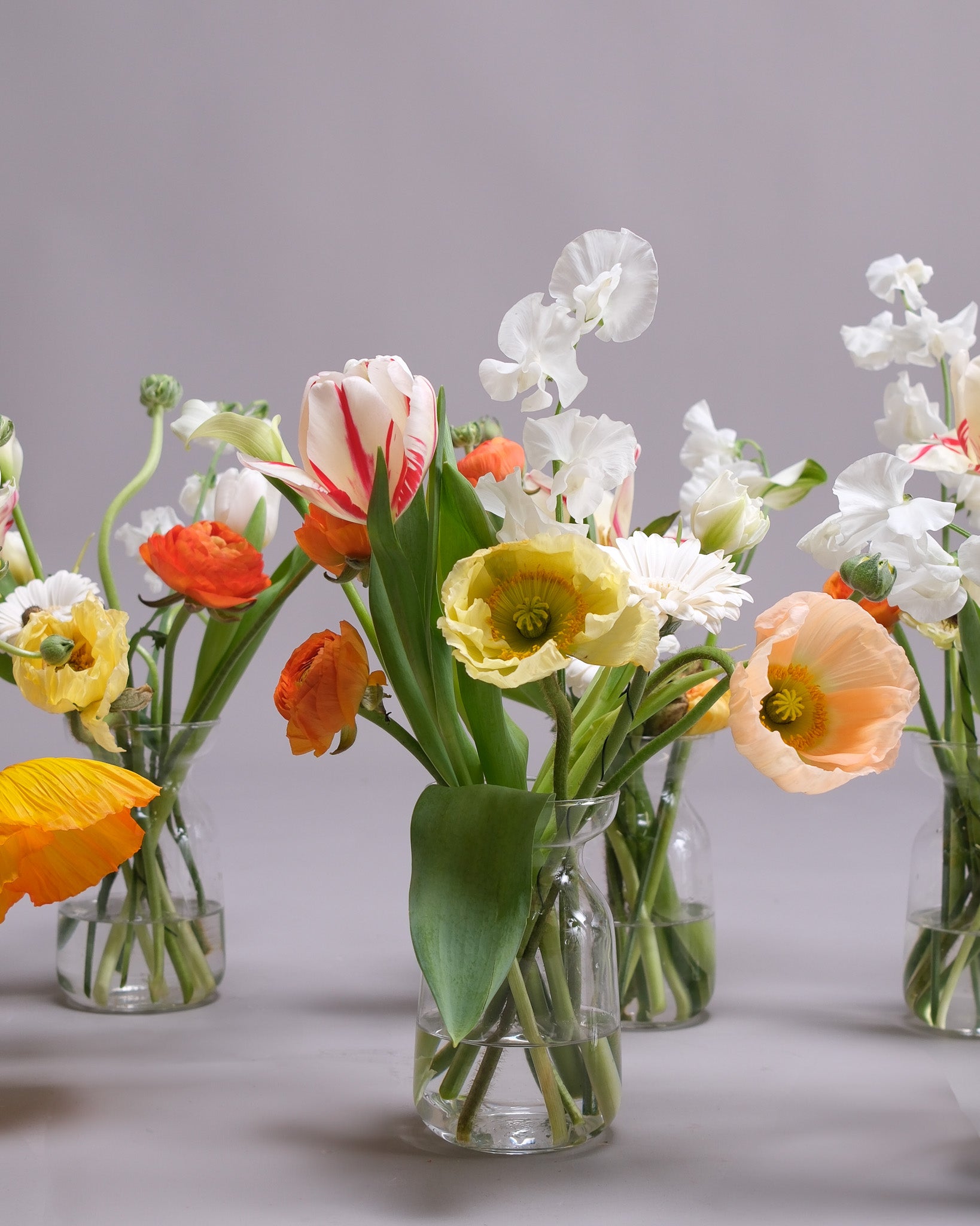 Petite Vase Set — Event Florals Orange&White