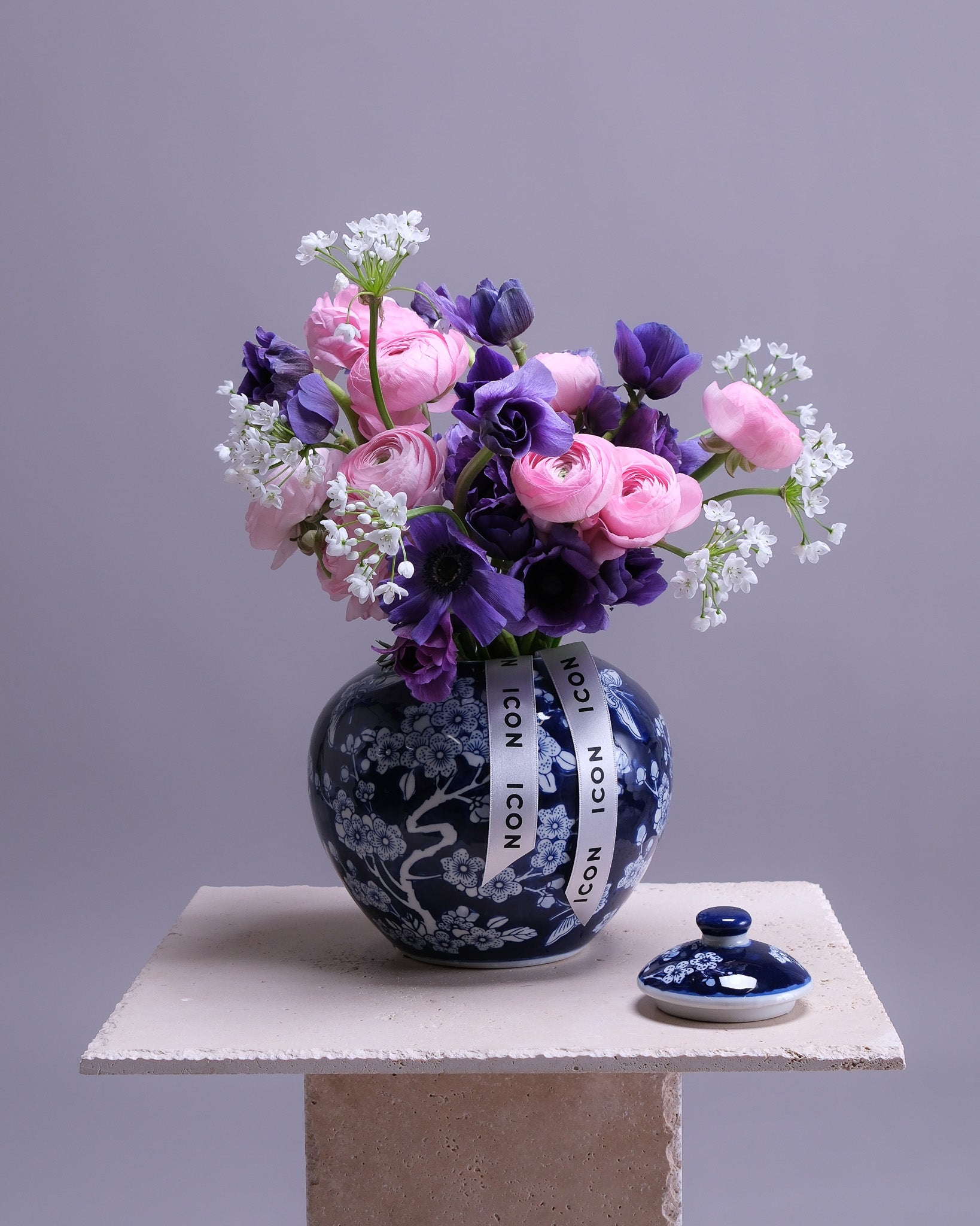 Indigo Blossom Vase