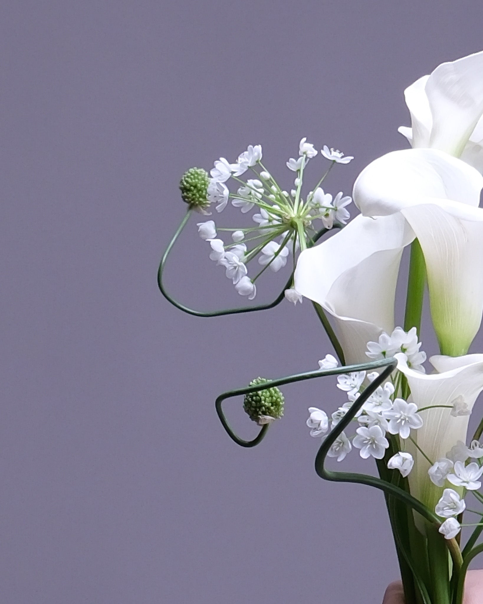 Floral Geometry Bridal Bouquet& Boutonniere