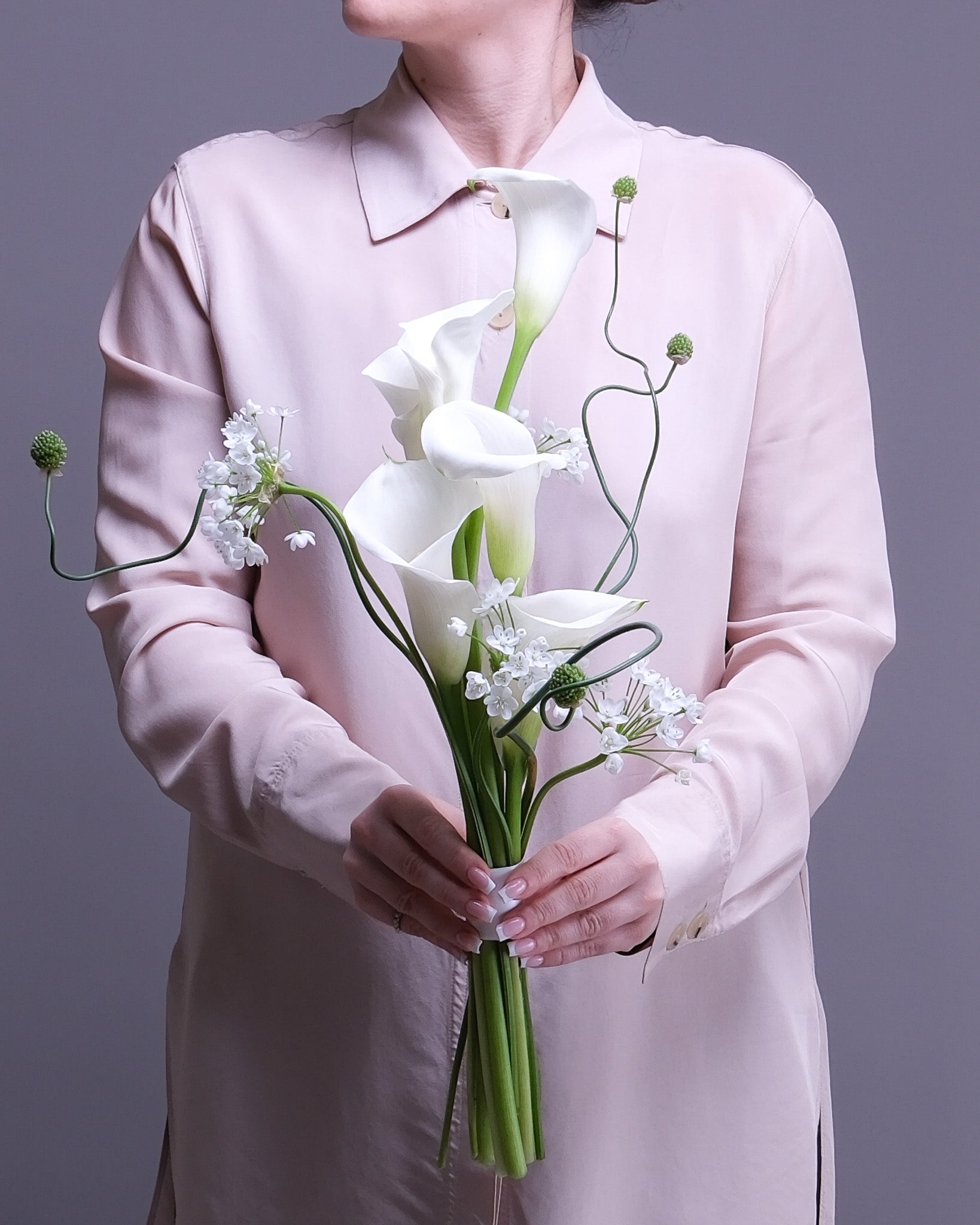 Floral Geometry Bridal Bouquet& Boutonniere