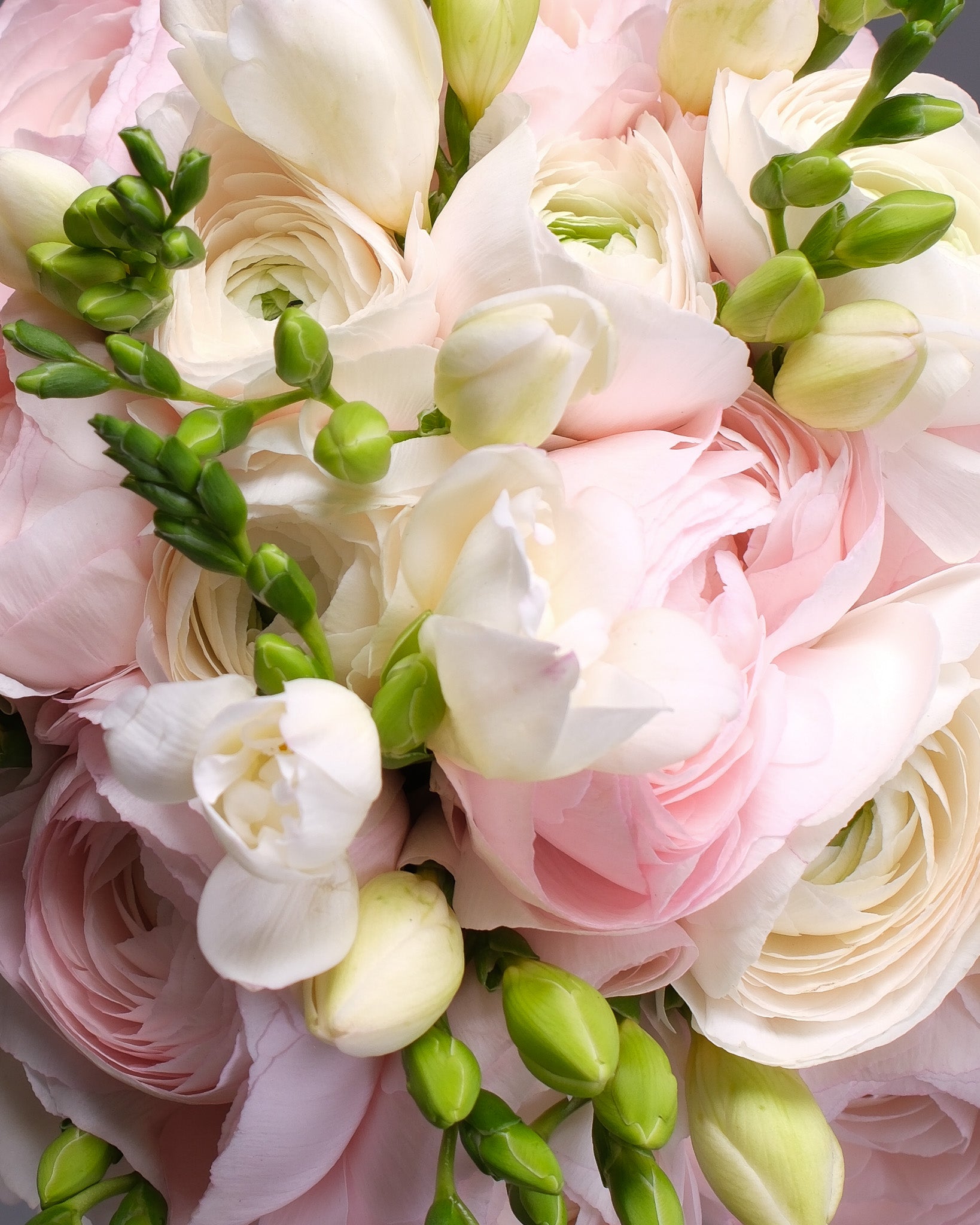 Round Ranunculus Bridal Bouquet & Boutonniere