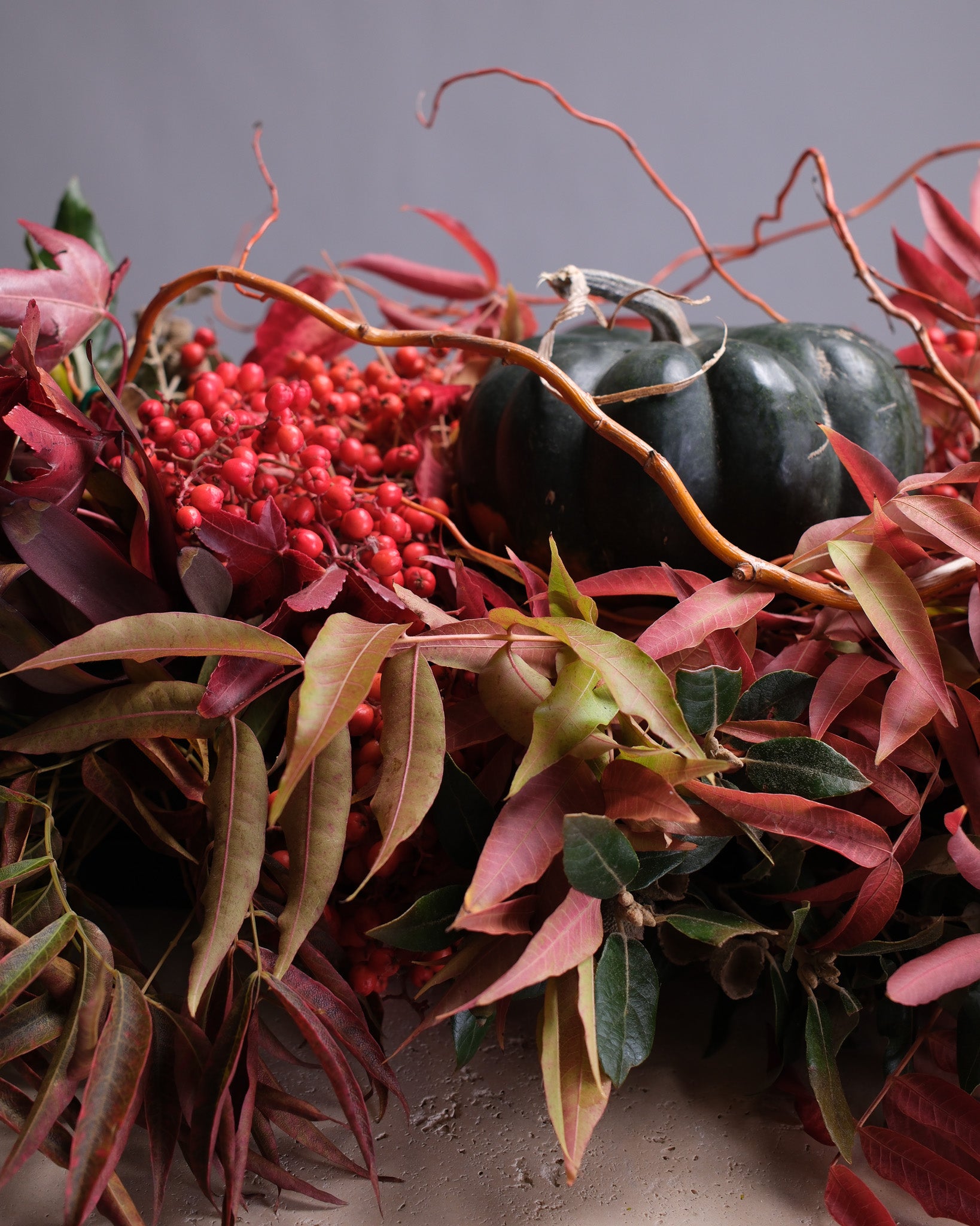 Thanksgiving Table Centerpiece with Pumpkin