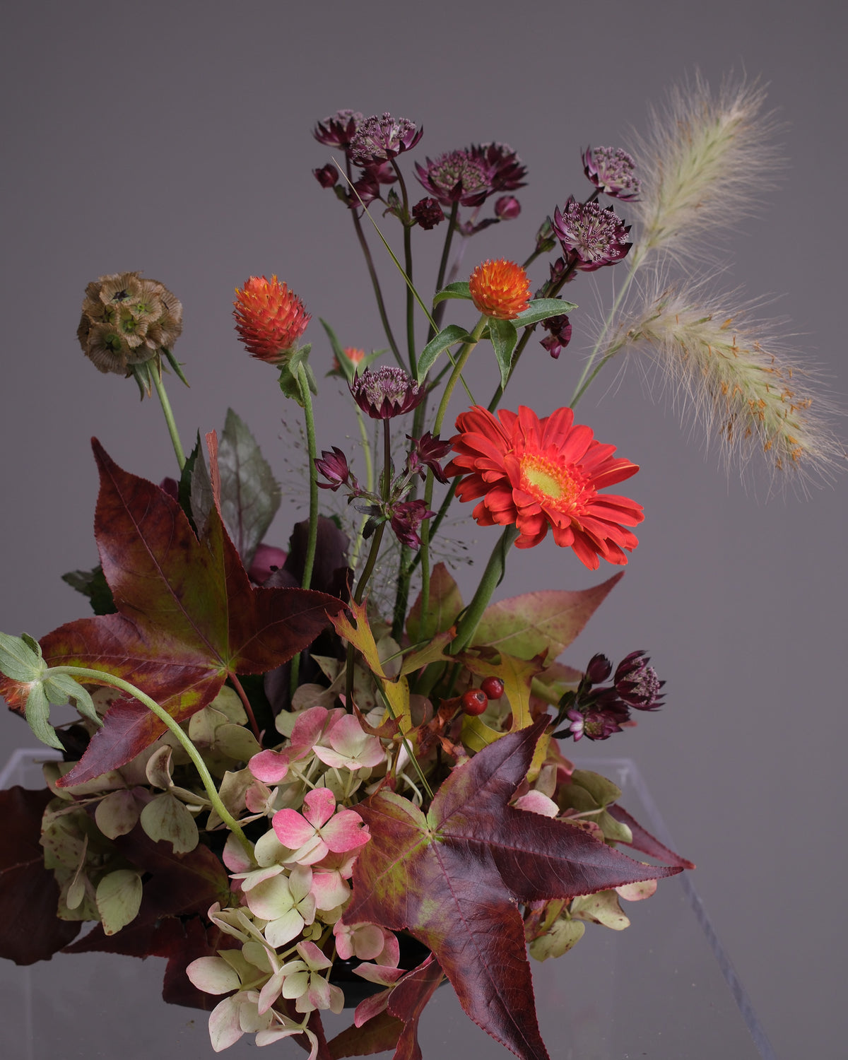 Autumn Table Set — Low Fall Centerpiece