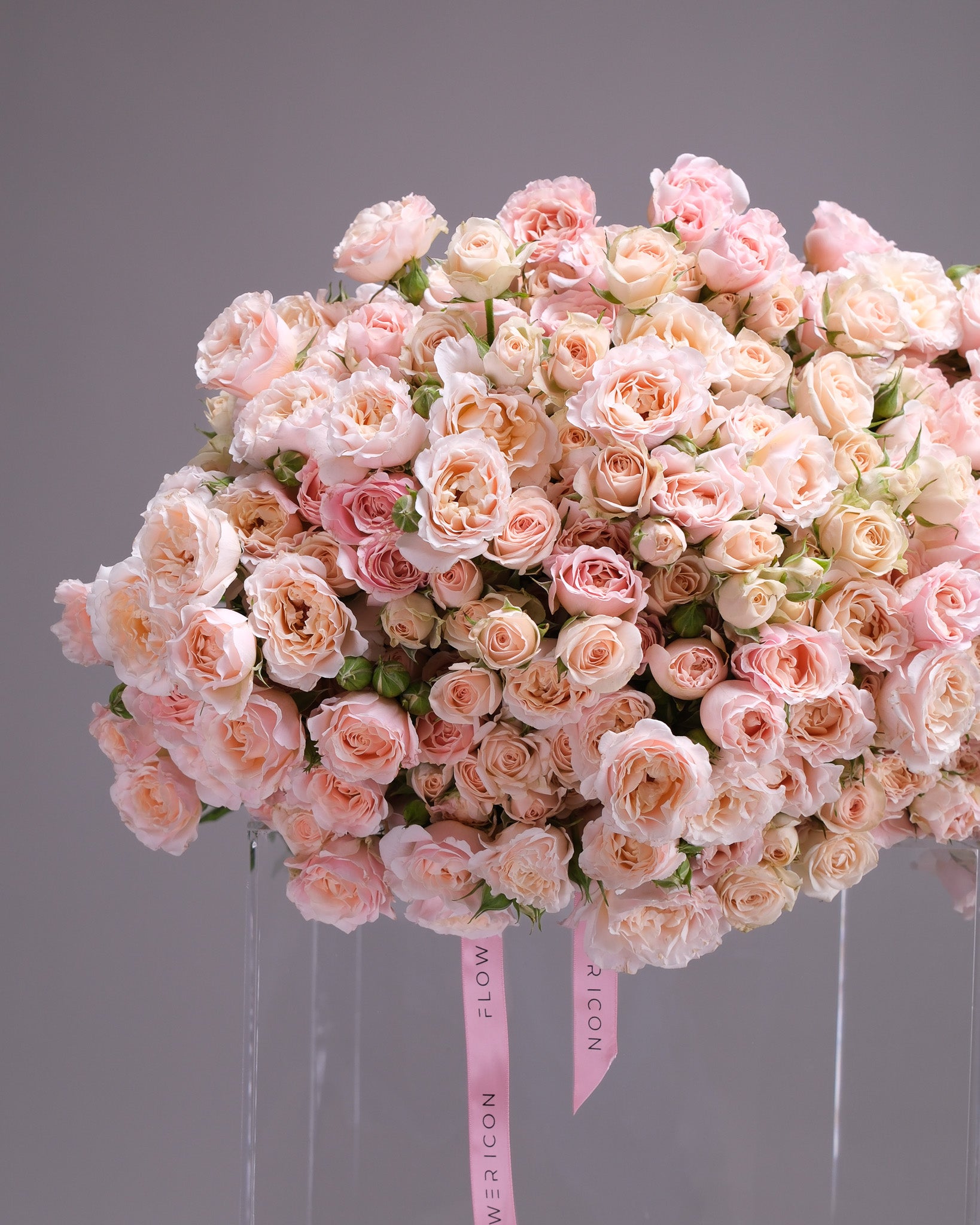 Champagne Hour — Cream & Blush Spray Rose Bouquet