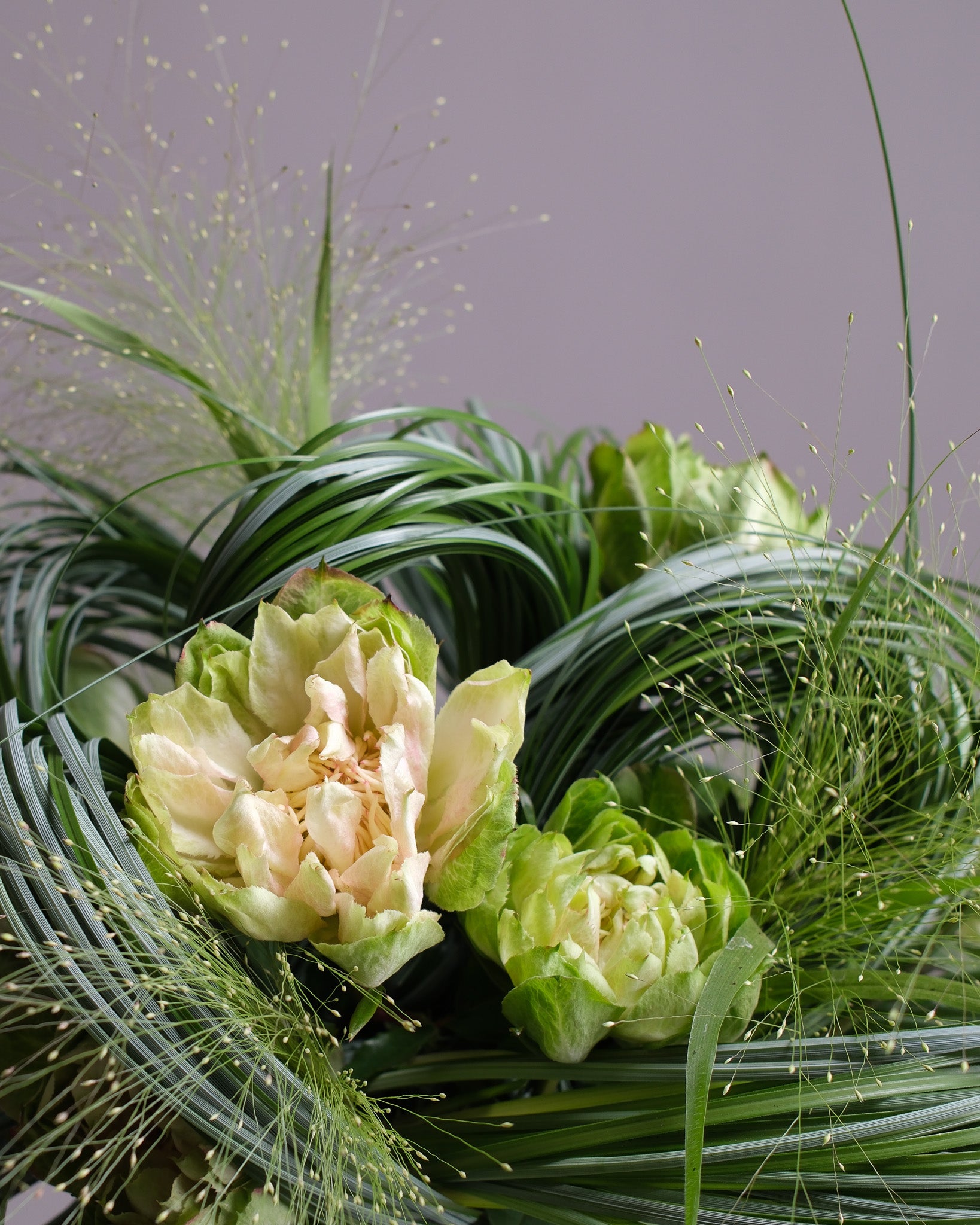 Emerald Ikebana — Sculptural Green Arrangement (Set of 2 minimum)