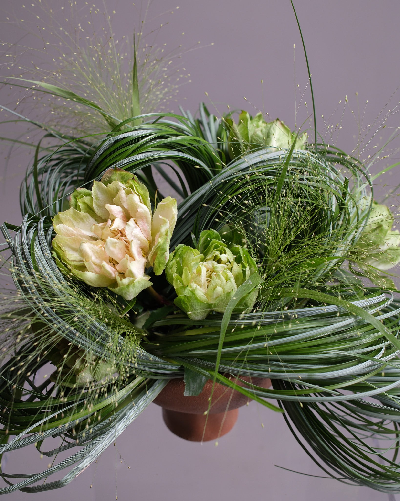 Emerald Ikebana — Sculptural Green Arrangement (Set of 2 minimum)