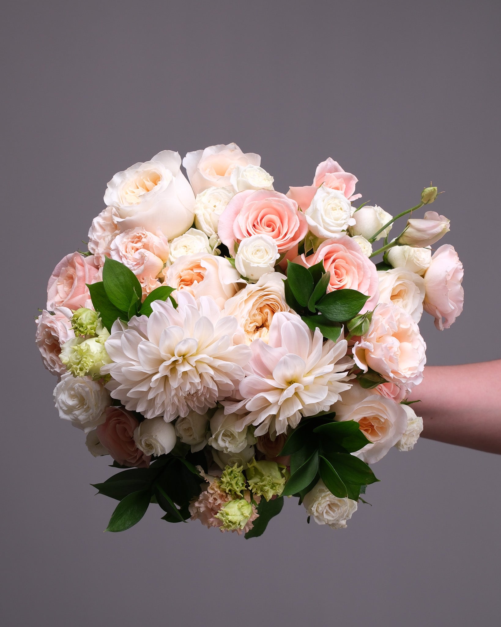 First Light — Cream & Peach Bridal Bouquet