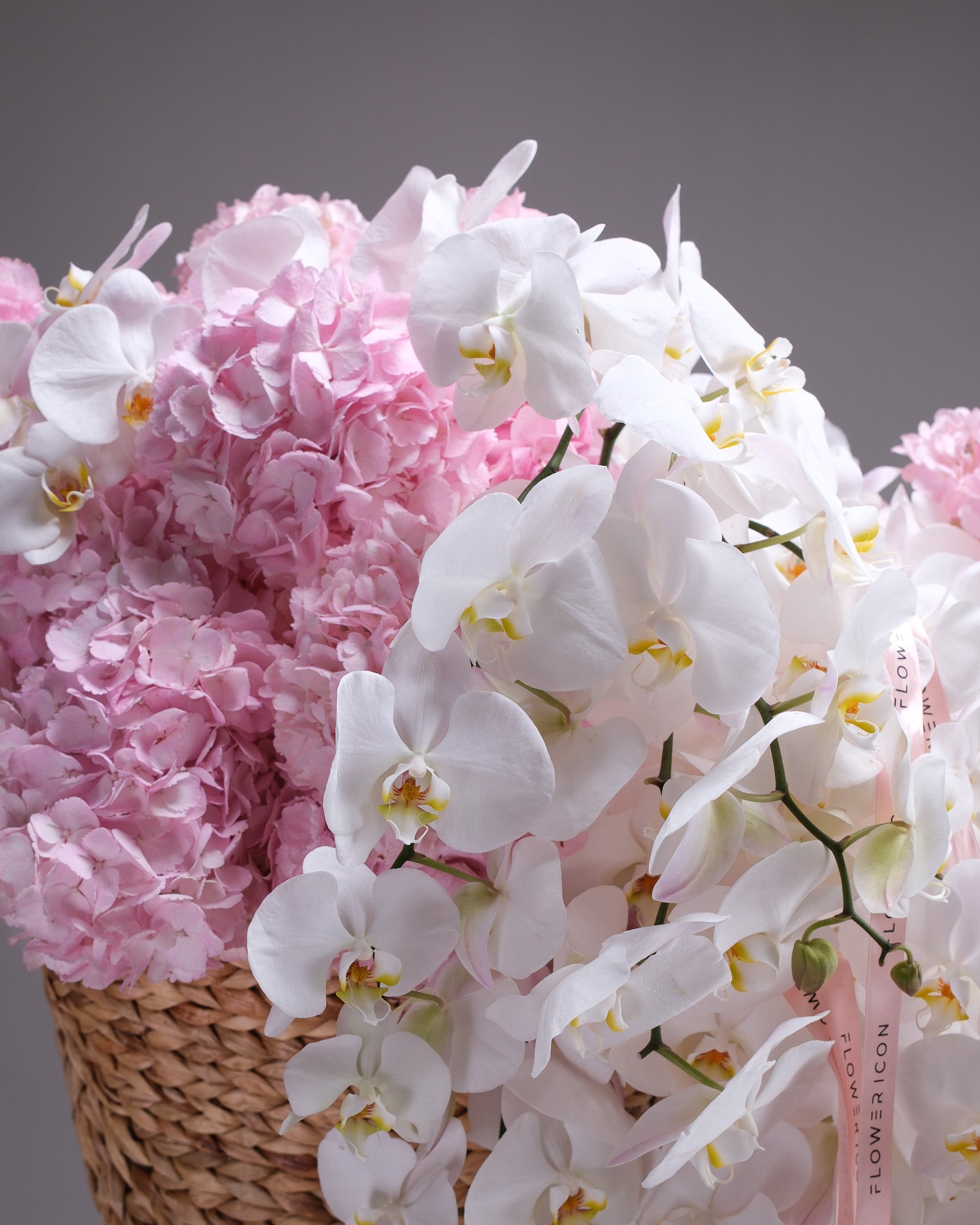 Hydrangea & Orchid Cascade Basket