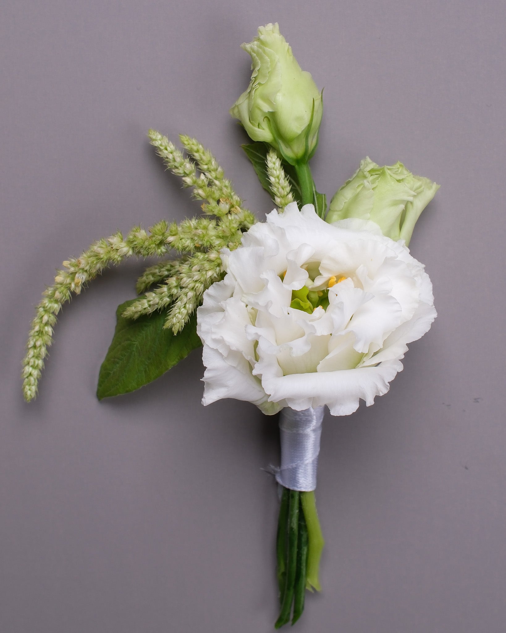 White Opera Bridal Bouquet & Boutonnière