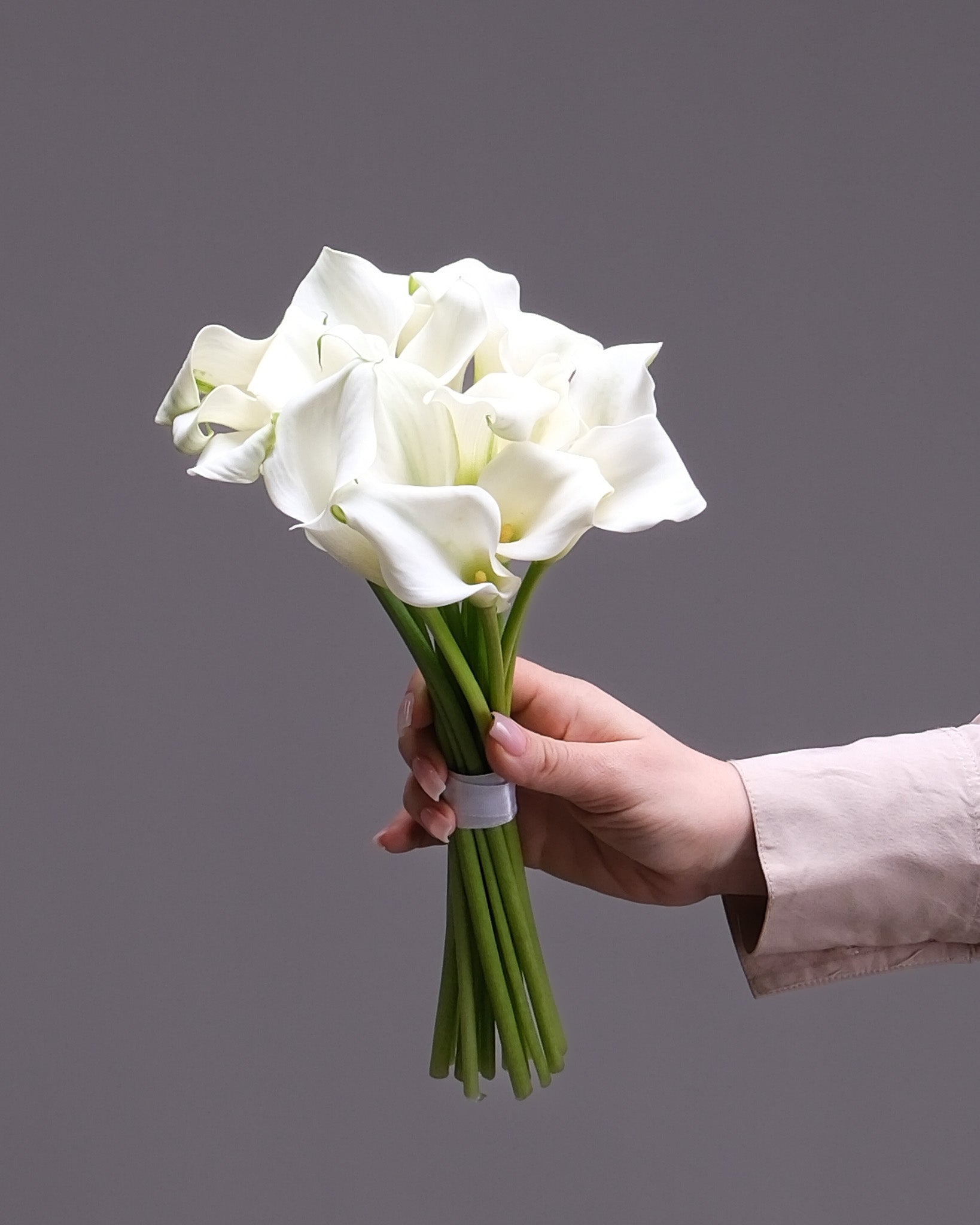 Mini Calla Lily Bridal Bouquet & Boutonniere