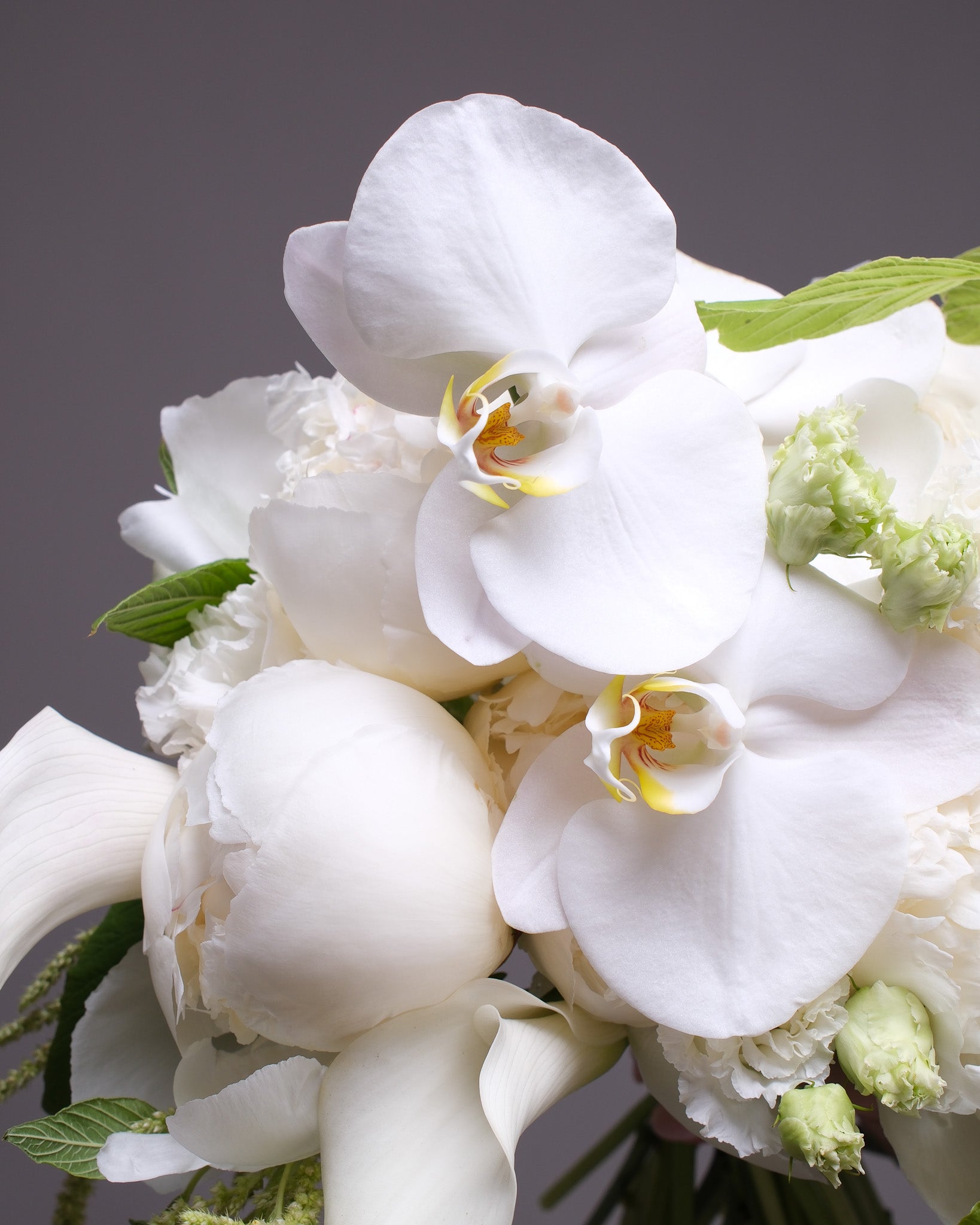 White Opera Bridal Bouquet & Boutonnière