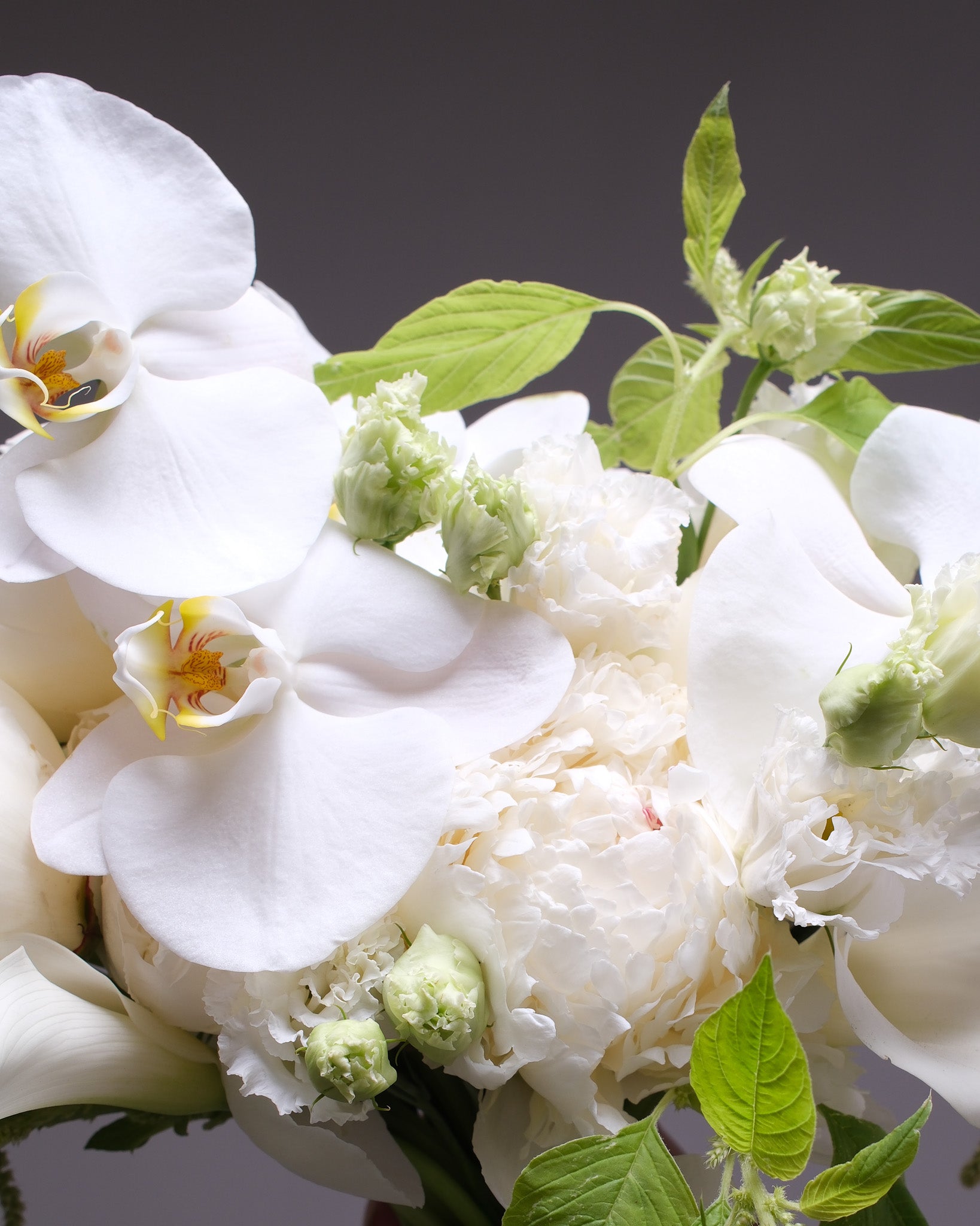 White Opera Bridal Bouquet & Boutonnière